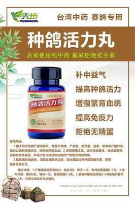 台湾先步鸽药种鸽活力丸 提升赛鸽潜能的复合保健瑰宝
